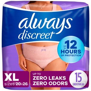 Always Discreet Adult Postpartum Incontinence Underwear for Women - Maximum Protection - 1 of 4