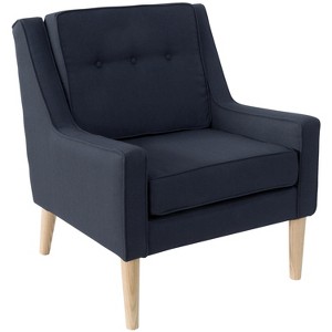 Shyba Button Arm Chair Klein Midnight Furniture - Skyline Furniture, Adult Unisex, Klein Black