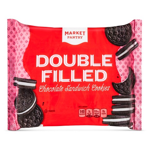 Double Filled Chocolate Creme Cookies 18oz Market Pantry Target