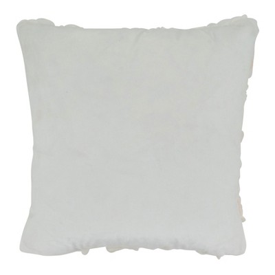 Medium Pink and White 3D Rose Decorative Throw Pillow