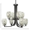Toltec Lighting Apollo 8 - Light Chandelier in  Graphite with 5" Natural Fusion Shade - 2 of 2