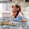 Machine Washable Area Rug Low Pile Vintage Ultra-Thin Non Slip Non Shedding Rugs Stain Resistant Foldable Indoor Carpet for Living Room Bedroom - 4 of 4