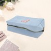 Unique Bargains Corduroy Rectangular Letter Makeup Bag Sky Blue 1 Pc - 3 of 4