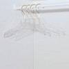 HomeCube USA Clear Acrylic Children's Clothes Hangers with Gold Hook, Elegant, Durable & Heavy Duty, Perfect For Home & Boutique Use - 3 of 4