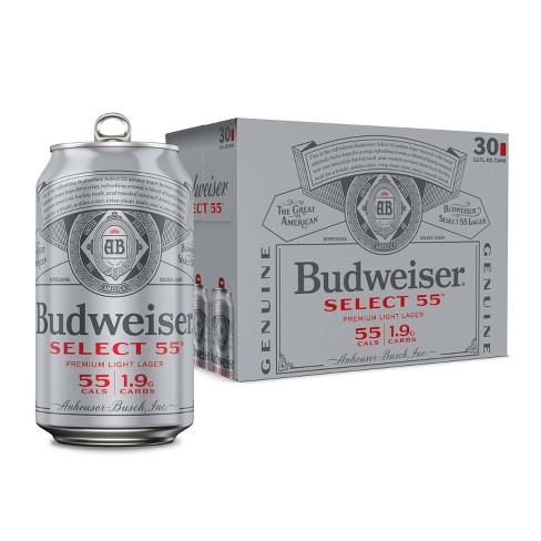 Budweiser Select 55 Light Lager Beer - 30pk/12 fl oz Cans - image 1 of 4