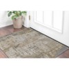 Ivory Gray and Brown Abstract Power Loom Worn Faded Area Rug - 2 of 4