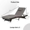 Outdoor Recliners Chairs Set of 2,Rattan Adjustable Recliners With Water Resistant Cushion,Reclining Lounge Chair For Poolside-Cuddlewood - 4 of 4