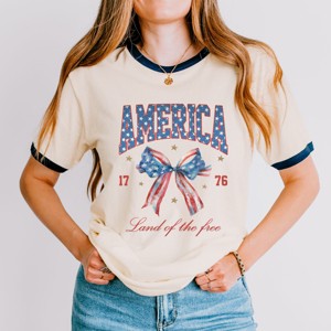 Simply Sage Market Coquette Vintage America Ringer Tee - 1 of 4