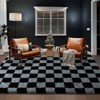 LOVEVOOK 5x7ft Checkered Area Rugs for Living Room, Bedroom, Soft Shaggy Black and Grey Rugs Kids Room, Non-Slip Fuzzy Carpet Indoor - 3 of 4