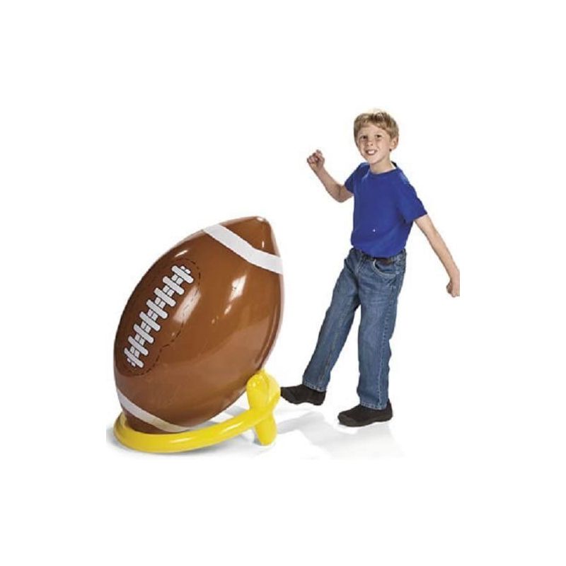 Fun Express Jumbo Giant Inflatable 4ft Football with Tee, 1 of 5