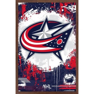 Trends International NHL Columbus Blue Jackets - Maximalist Logo 23 Framed Wall Poster Prints - 1 of 4