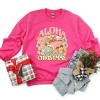 Aloha Christmas Surfing Santa - Women's Graphic Sweatshirt - 2 of 4