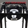 GasOne Propane Single Burner Camp Stove with High Temp Paint & Red QCC Steel Braided Regulator with Height Adjustable Leg - 3 of 4