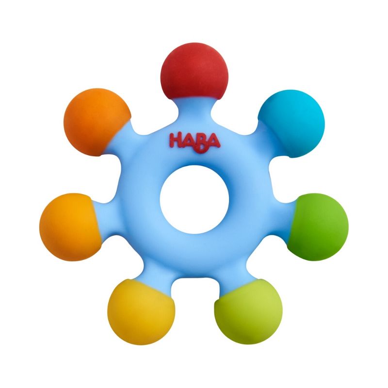 HABA Clutching Toy Color Wheel - Silicone Teether, 1 of 4