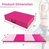 Costway 10' x 4' x 2" 4-Panel Folding Exercise Mat with Carrying Handles for Gym Yoga Black/Blue/Navy/Colorful/Pink&Blue/Pink/Light Pink/Navy - 3 of 4
