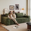 CAVINAS 2/3-Seater Sofa, Corduroy Fabric Deep Seat Loveseat with 600LB Capacity,Modern Comfort Couch for Living Room,Apartment,Office - 3 of 4
