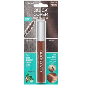 Kiss Quick Cover Gray Hair Touch Up Brush BGC03 Medium Brown 0.25 oz - 1 of 3