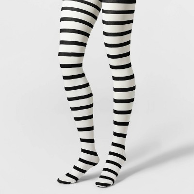 Adult Black White Striped Tights | lupon.gov.ph