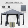 13' x 11' Hexagonal Pop Up Gazebo, Heavy Duty Outdoor Canopy Tent with 6 Mesh Sidewall Netting, 3-Level Adjustable Height and Strong Steel Frame - 4 of 4