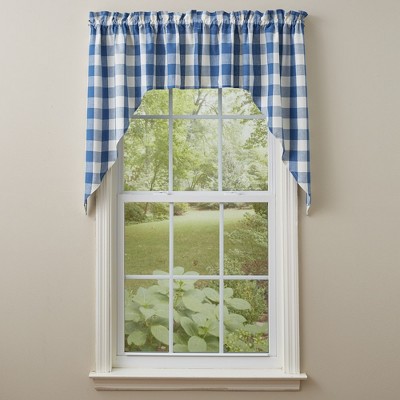 Park Designs China Blue Buffalo Check Swag 36"L