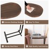 Okak Modern C-Shaped Side Table Couch Tray Table for Sofa End Tables with Metal Frame Slide Outdoor/Indoor for Bed in Living Room & Bedroom, Brown - 3 of 4