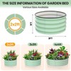 GustoWave 2 Pack Round Galvanized Raised Garden Bed - 2FT/3FT Sizes - Outdoor Flower & Vegetable Bed - Heavy - Duty & Open - Bottom Design - 3 of 4
