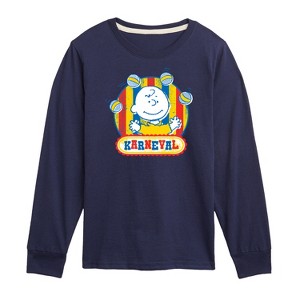 Boys' - Peanuts - Charlie Brown Karneval Long Sleeve Graphic T-Shirt - 1 of 4