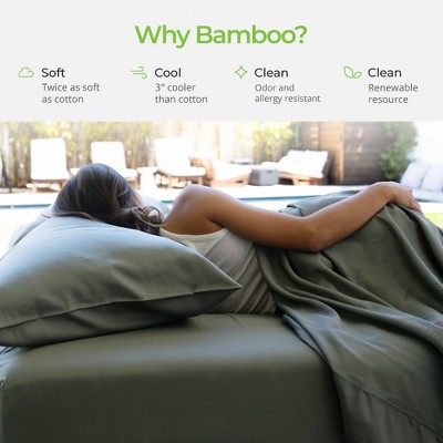 Twin Ivory Organic Cotton Bamboo Deep Pocket Sheet Set