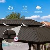 14 x 24 FT Hardtop Outdoor Gazebo with Curtains, Double Roof Garden Pavilion, Sturdy Aluminum Frame Gazebo for Patio or Garden-Maison Boucle - 4 of 4