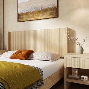 GDFStudio Eureka Modern Farmhouse Wall Mounted Fluted Wood Headboard with Wingback Design - 1 of 4