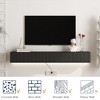 Kumasinova 68.8" Modern Floating TV Console for TV up to 65",Wall Mounted MDF TV Stand with LED Lights&Charging Station for Living Room - 2 of 4