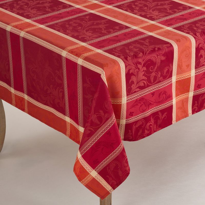 Saro Lifestyle Plaid Design Fall Autumn Season Holiday Tablecloth, 3 of 5
