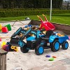 12V 3 in 1 Kids Ride on Excavator & Tractor with Detachable Trailer, Kids Electric Vehicles with Remote Control, LED Lights, Music - 4 of 4