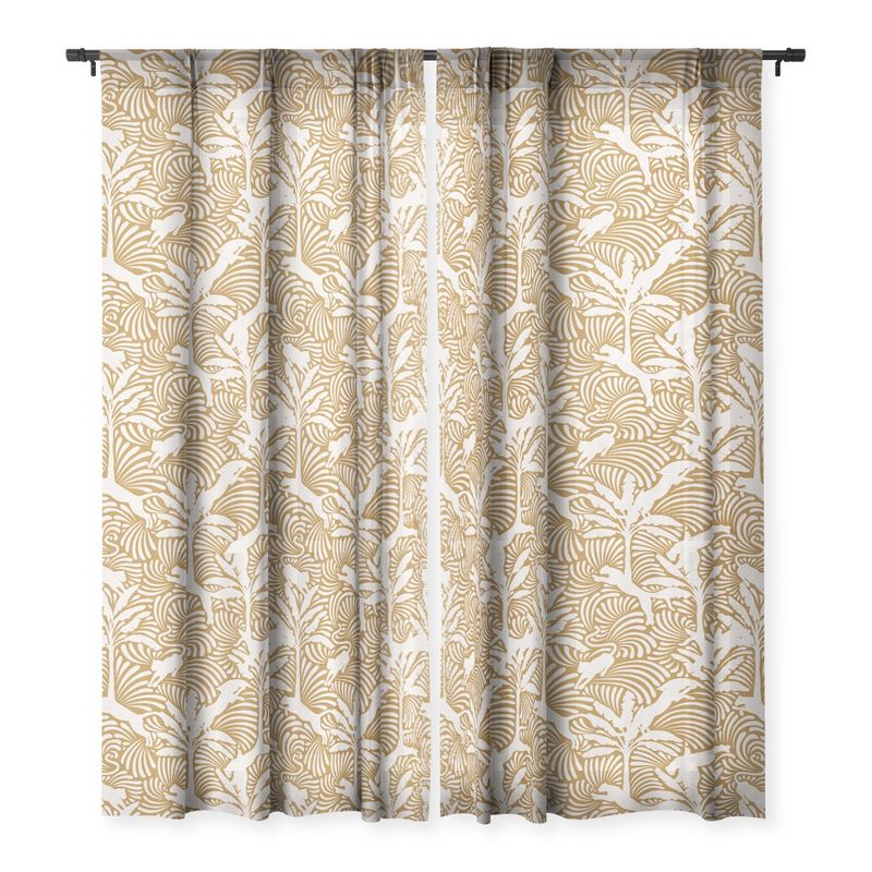 Evamatise Big Cats And Palm Trees Jungle Single Panel Sheer Window Curtain - Deny Designs, 3 of 7
