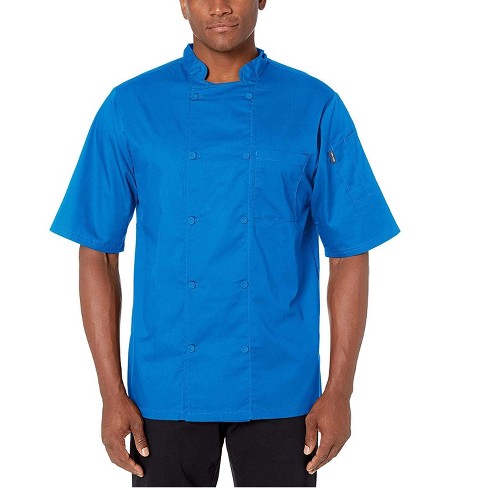 Chefcode Lightweight Cool Breeze Chef Coat Short Sleeve With Mesh Inlay Royal L Target