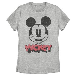 Women's Mickey & Friends Mickey Mouse Retro Headshot T-Shirt - 1 of 4