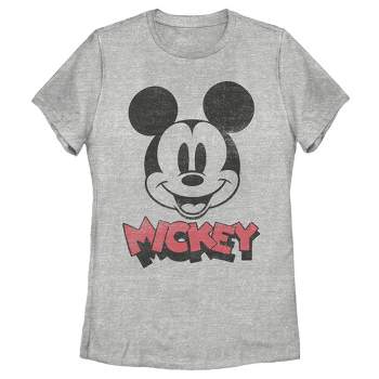 Women\'s Mickey Target Distressed T-shirt & Friends Mickey Classic 