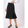 Hobemty Women's Office Midi Length High Waist Fishtail Skirt - image 4 of 4