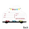 Big Dot of Happiness Let's Go Racing - Racecar - Shaped Fill-in Invites - Birthday Party or Baby Shower Invite Cards with Envelopes - Set of 12 - 3 of 4