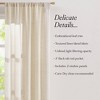 52"x84" Lush Decor Emily Leaves Embroidered Window Curtain Panels Neutral Pair - 2 of 4