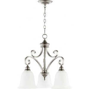 Quorum Lighting Bryant 3-Light Nook Pendant, Classic Nickel, 25W, 21.75H - 1 of 1
