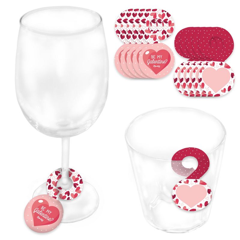 Big Dot of Happiness Happy Galentine's Day - Valentine's Day Party Paper Beverage Markers for Glasses - Drink Tags - Set of 24, 1 of 10
