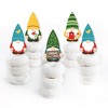 Big Dot of Happiness Garden Gnomes - Dessert Cupcake Toppers - Forest Gnome Party Clear Treat Picks - Set of 24 - 2 of 4