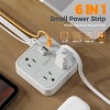 Short Extension Cord with Multiple Outlets 3 FT, Small Flat Plug Power Strip with 3 USB (1 USB C) and Multi Outlets, Surge Protector Charging Station - 2 of 4
