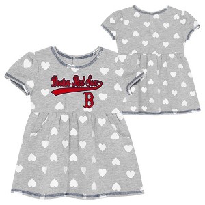 MLB Boston Red Sox Infant Girls Gray Dress - 12M
