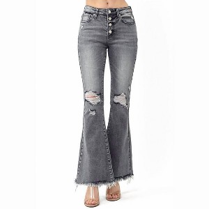 Women's Mid Rise Flare Jeans - RISEN - 1 of 4