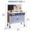 ROBOTIME Play Food and Toy Kitchens, Construction Workshop Set with Tool Accessories, Creative Learning Toy for Toddlers, Blue, 21"*11"*30" - 4 of 4