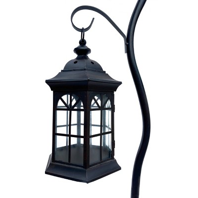 71" Steel Lantern Stand Black - Backyard Expressions