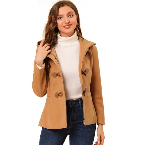 Womens Brown Pea Coat