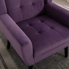Lyngins Modern Ergonomics Accent Chair,Living Room Chair with Black Legs,Reading Leisure Chair for Bedroom,Living Room,Office - 4 of 4